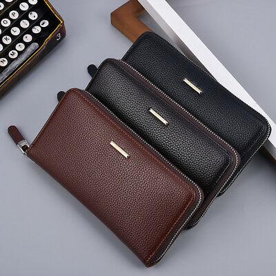 Bargain sales Men’s women Quality Top Leather money Long Wallet Credit Card Holder Purse