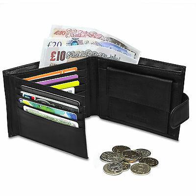 Bargain sales MENS LUXURY SOFT QUALITY LEATHER WALLET, CREDIT CARD HOLDER, PURSE BLACK UK SELL