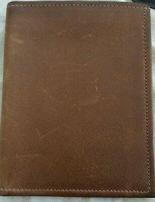 Bargain sales LEATHER WALLET-MEN'S BIFOLD-BROWN