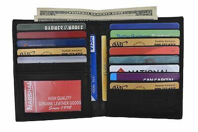 Bargain sales Men's Genuine Leather Bifold Wallet Slim Hipster Cowhide Credit Card and ID New