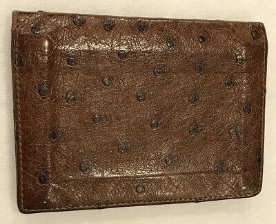 Bargain sales Vintage Dunhill Men's Brown Exotic Leather Card Wallet With Gusset Pocket