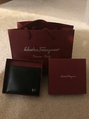 Bargain sales Men's Black Ferragamo Wallet NIB Leather w Box & Bag