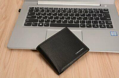 Bargain sales Men's RFID COHEART Genuine Black Leather Wallet Money Clip Credit Card Holder
