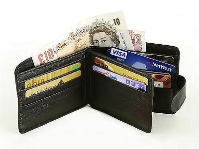 Bargain sales Leather Wallet Mens Credit Card holder Coins Pouch Bifold Slim Purse Black Money