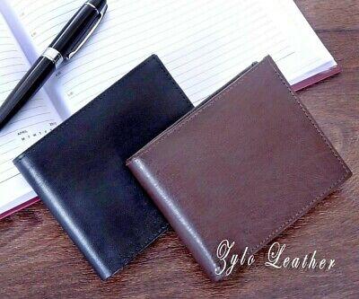 Bargain sales MENS LUXURY QUALITY SOFT REAL LEATHER WALLET CREDIT CARD HOLDER PURSE BLK/BROWN