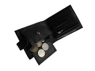 Bargain sales Men's Tri fold Textured Leather Wallet ID Card Holder Note Case RFID Block Proof
