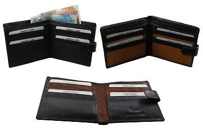 Bargain sales Men's Bi fold Black soft Wallet ID Card Holder Note Case FREE 2 RFID Sleeves