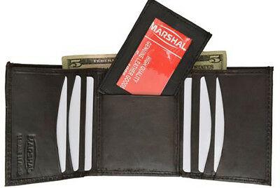 Bargain sales Men's Genuine Leather Trifold Wallet Detachable ID Credit Card Holder Front Pock
