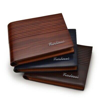 Bargain sales Men's Soft Smooth Genuine Leather Billfold Slim Wallet Credit Card Holder 125