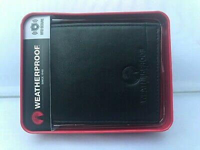 Bargain sales Weatherproof Men's Credit Card Billfold Wallet Security RFID Blocking Black