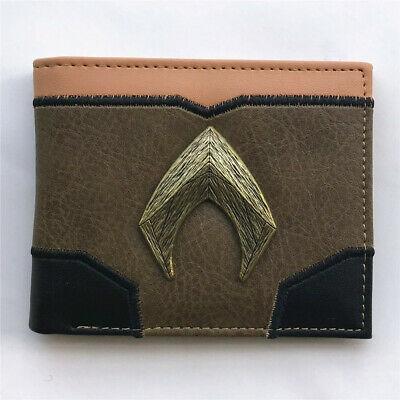 Bargain sales Anime Aquaman Men's Wallet Bi-Fold Card Holder Wallet Case Money Clip purse gift