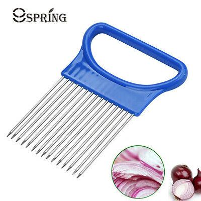 Bargain sales Kitchen Gadgets Easy Cut Onion Holder Stainless Steel Onion Slicing Holder