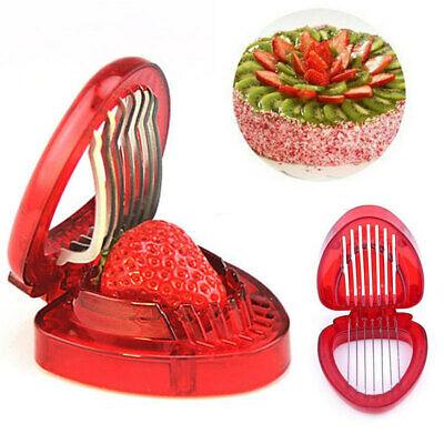 Bargain sales Stainless Steel Blade Fruit Strawberry Slicer Cutter Gadget Home Kitchen Tool x1