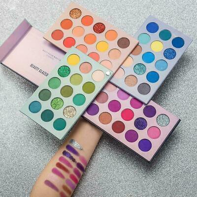 Bargain sales 60 COLORS BEAUTY GLAZED Glitter Eyeshadow Palette Pigment Shimmer Metalic