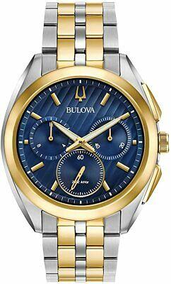 Bargain sales Bulova Men's 98A159 'Curv' Chronograph Two-Tone Stainless Steel Watch