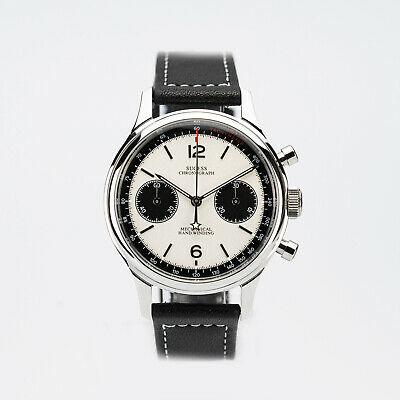 Bargain sales Sugess White Panda Chronograph ST1901 1963 Sapphire Seagull Movement Mechanical