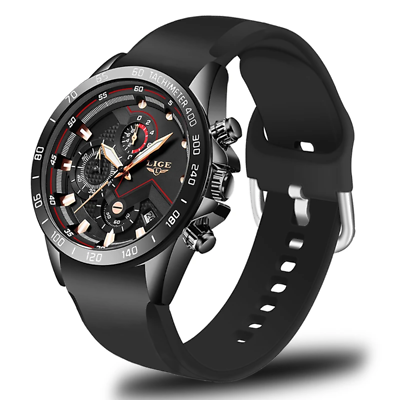 Bargain sales 2020 Hot Double style Mens Watches Fashion Black Watch Men Top Brand Luxury Wate