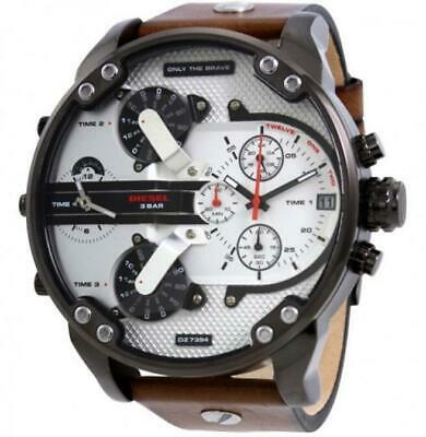 Bargain sales MEN'S MR. DADDY BLACK LEATHER MULTI-ZONE CHRONOGRAPH WATCH DZ7394