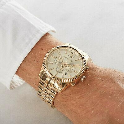 Bargain sales BRAND NEW MICHAEL KORS MK8281 LEXINGTON GOLD TONE STEEL MENS WATCH UK GIFT