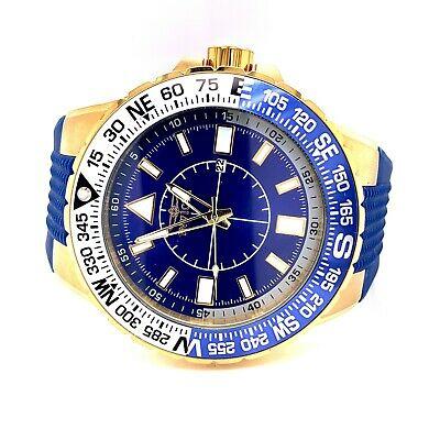 Bargain sales Men’s Invicta 19270 Aviator 52MM Japan Quartz Blue & Gold Tone Watch! 140