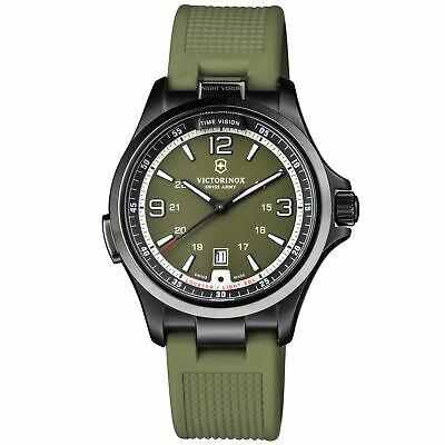 Bargain sales Victorinox Night Vision Quartz Movement Green Dial Men's Watch 241595