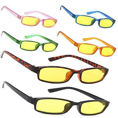Bargain sales Men Women Night Day Vision Driving Slim Glasses Bad Weather Yellow Sunglasses