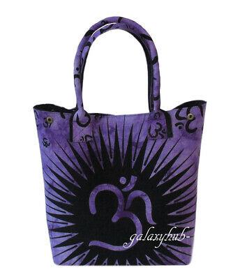 Bargain sales Women Mandala Beach Towel Bag Girl's Shopping Purple Om Printed Shoulder Bags