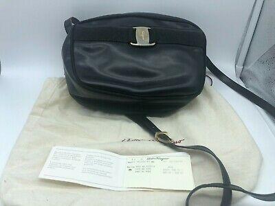 Bargain sales Salvatore Ferragamo Vala Shoulder Bag Women's Leather Navy