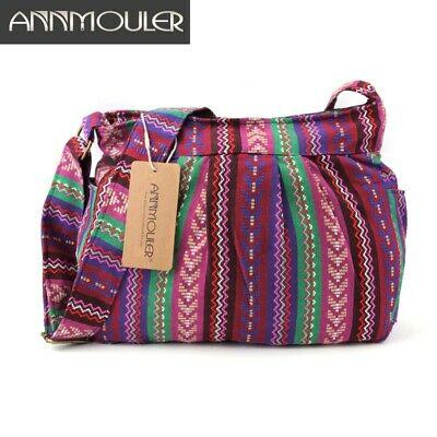 Bargain sales Women Bag Crossbody Handbag Large Capacity Tribal Multi Pocket Cotton Purse Hobo
