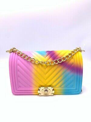 Bargain sales Brand New Multicolored Jelly 2-Way Shoulder Bag Crossbody Purses