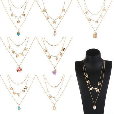 Bargain sales Silver Crystal Rhinestone Butterfly Pendant Necklace Clavicle Choker Jewllery