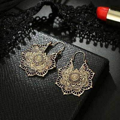 Bargain sales Retro Flower Drop Dangle Earring Women Tribal Hollow Ear Stud Jewllery LP