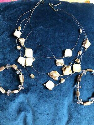Bargain sales Pretty Costume Jewllery Pearlised Shell Incuding Two Bracelets