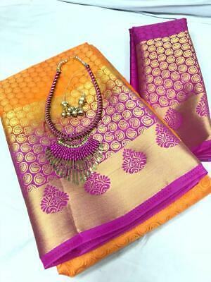 Bargain sales Ready Tussar silk  border saree with heavy rich contrast pallu with jewllery