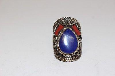 Bargain sales Nepalese Ring with Stone Authentic Ethnic Big Chunky Statement Jewllery