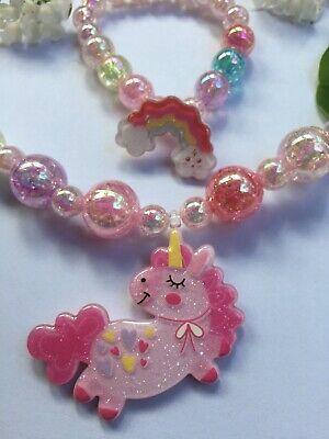 Bargain sales Girls Kids Unicorn Necklace Bracelet Jewllery Set Gift Set