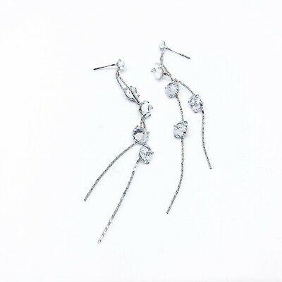 Bargain sales SALE Earrings Drop Crystal Rhinestone Silver Plated Luxury Everyday Jewllery