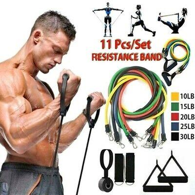 Bargain sales US 11Pcs Set Resistance Bands Workout Exercise Yoga Fitness Training Tubes