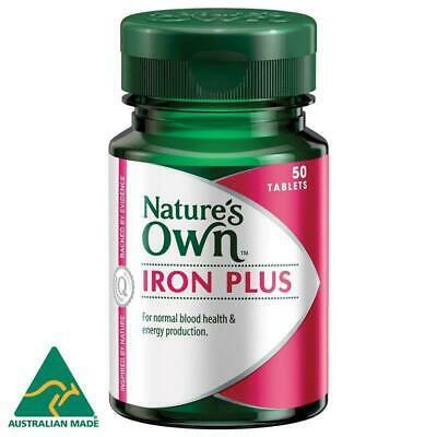 Bargain sales NATURE'S OWN IRON PLUS 50 TABLETS FOR BLOOD HEALTH ENERGY PRODUCTION