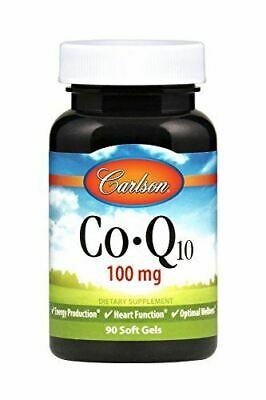 Bargain sales NEW Carlson CoQ10 100 mg 100% Natural Energy Health Production 90 Soft Gels