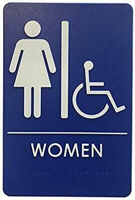 Bargain sales London Health Products Womens Restroom Sign - ADA Compliant - Blue & White - ...