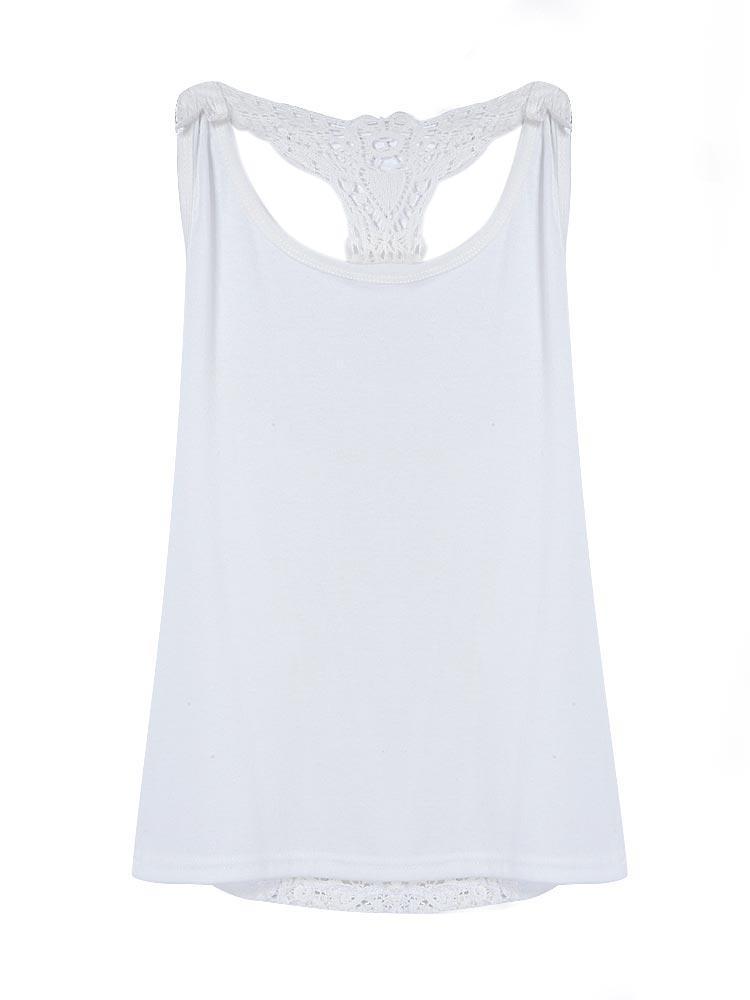 Bargain sales Women Lace Sleeveless Vest Hollow Out Tank Top More Color Vest