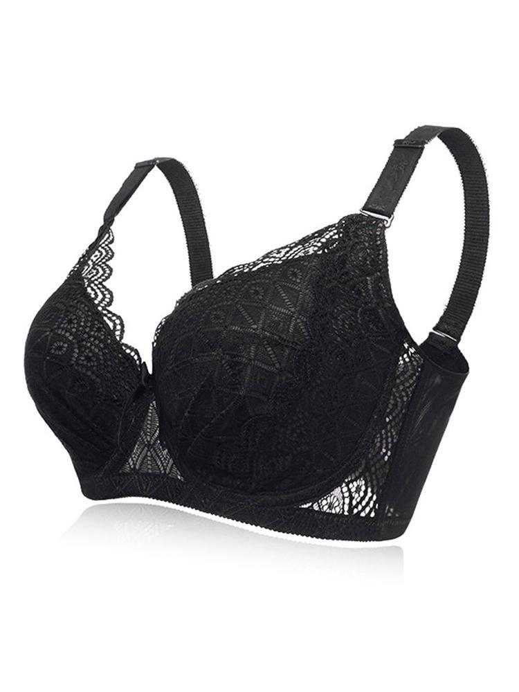 Bargain sales F Cup Plus Size Full Cup Push Up Gather Thin Bra