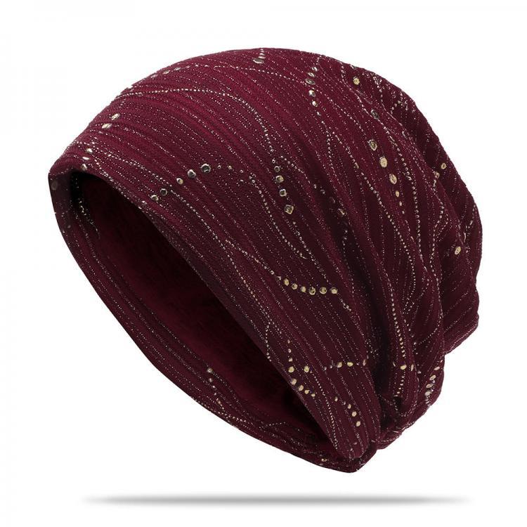 Bargain sales Women Ethnic Cotton Breathable Beanie Cap Fashion Print Brimless Cap