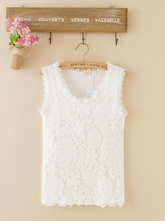 Bargain sales Elegant Women Floral Crochet Lace Sleeveless Tank Tops
