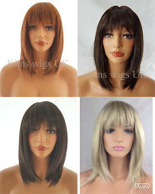 Bargain sales LADIES WIG SHOULDER LENGTH RAZOR CUT WIG BLONDE BROWN BLACK GINGER MIX UK SELLER