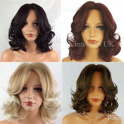 Bargain sales SHORT CURLY WIG BLACK/DARK BROWN, RED, BLONDE MEDIUM BROWN LADIES WOMENS UK