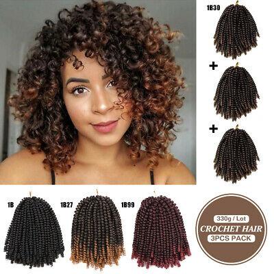 Bargain sales 3 x Spring Twist Crochet Braids Ombre Color Braiding Hair Extension Synthetic US